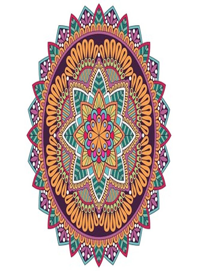Art Kafe ملصق ألوان ماندالا من آرت كافيه (الحجم: 16 × 16 بوصة) - Image 1